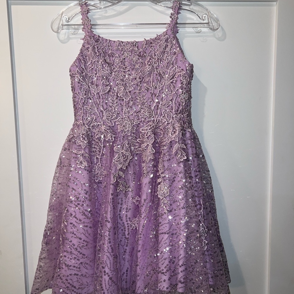 Ashley Lauren Kids, lavender cocktail dress, 12